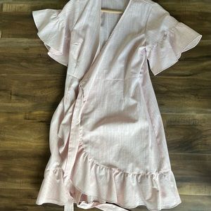 Pink Wrap Dress Sugar Lips. worn once!